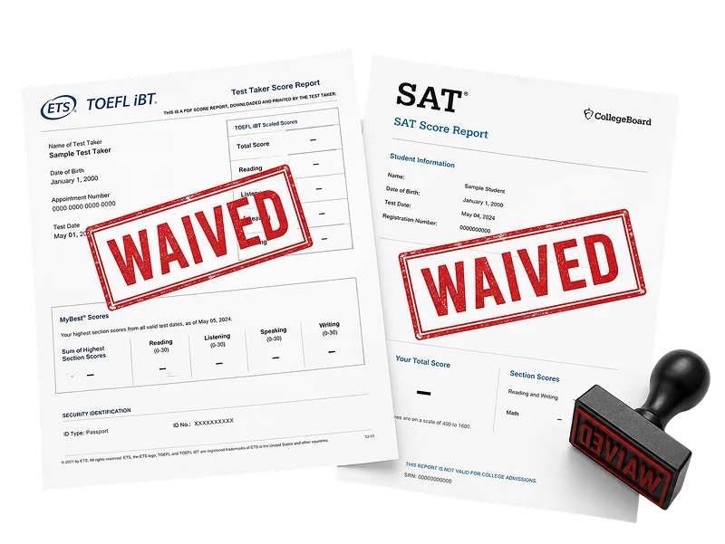 CCEP 트랙으로 TOEFL·SAT 점수 없이 미국 대학 진학 · 성적 요건 WAIVED
